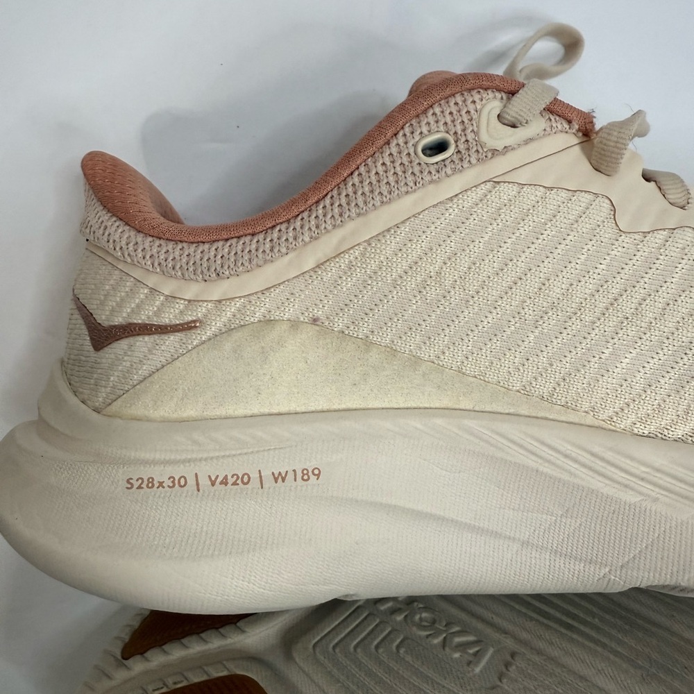 Hoka Solimar Women's Beige and Peach Athletic Shoes - Picture 7 of 10
